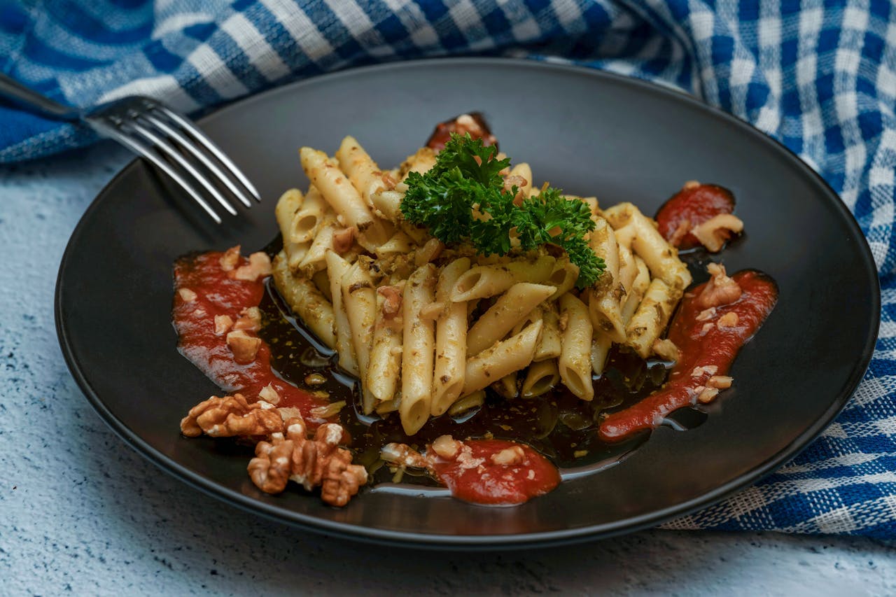 Vegetable olive oil pasta